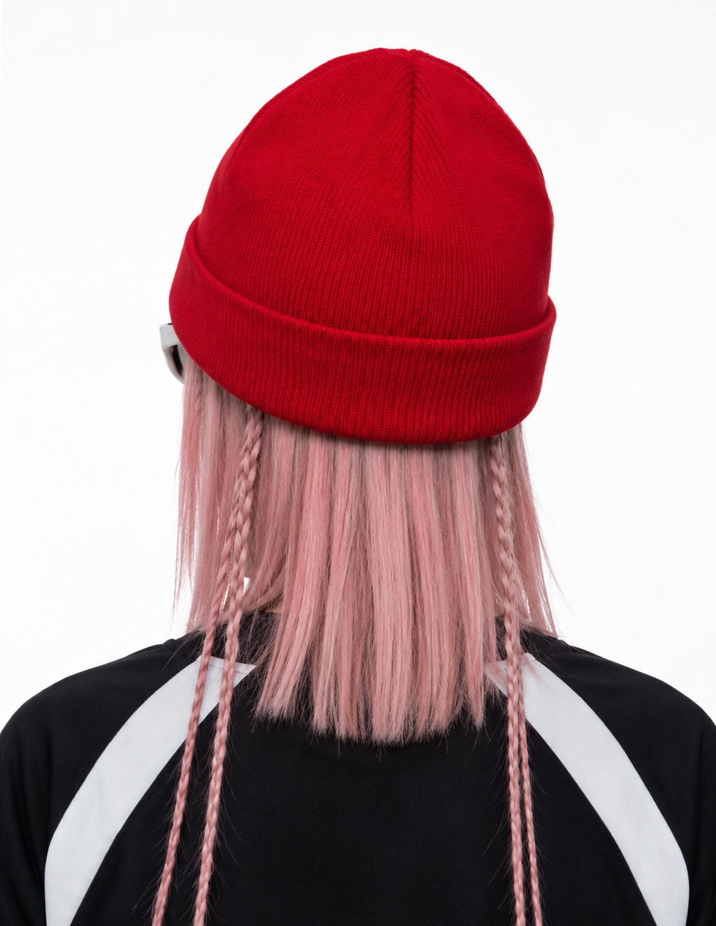 Red Gamer Beanie | Cyber Beanie | Cyberwear Hat | Techwear Winter Outfit | Gamer Streetwear | CODE 001