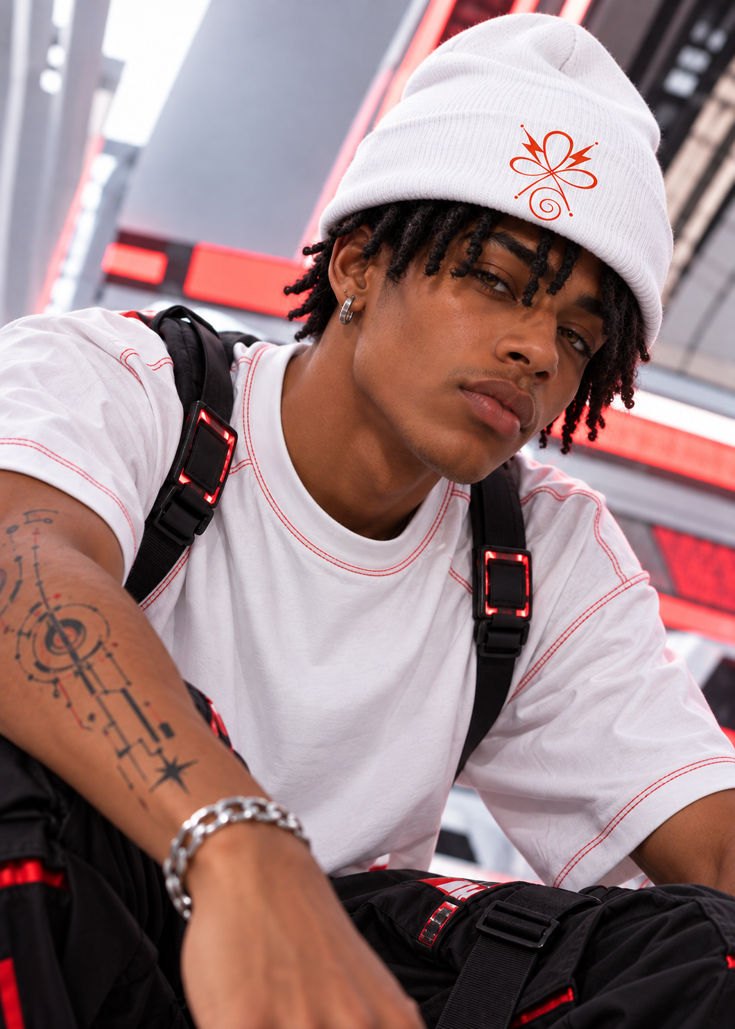 CyberPunk Gamer Beanie - CODE 002 _ STRENGHT
