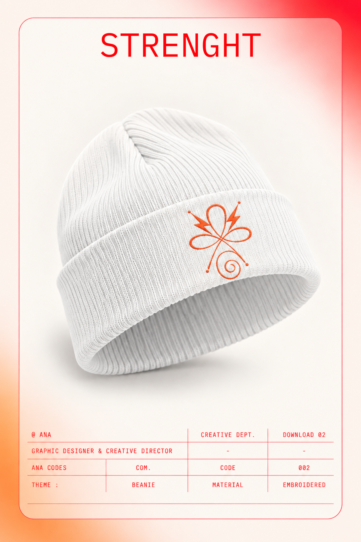 CyberPunk Gamer Beanie - CODE 002 _ STRENGHT